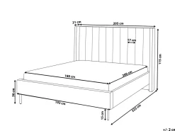 Letto Velluto VILLETTE 180 x 200 cm Verde scuro