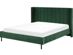 Letto Velluto VILLETTE 180 x 200 cm Verde scuro