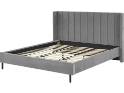 Letto Velluto VILLETTE 180 x 200 cm Grigio