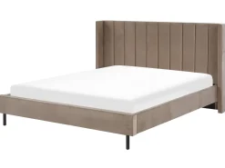 Letto Velluto VILLETTE 180 x 200 cm Tortora