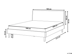 Letto WIZERNES 180 x 200 cm Rovere chiaro