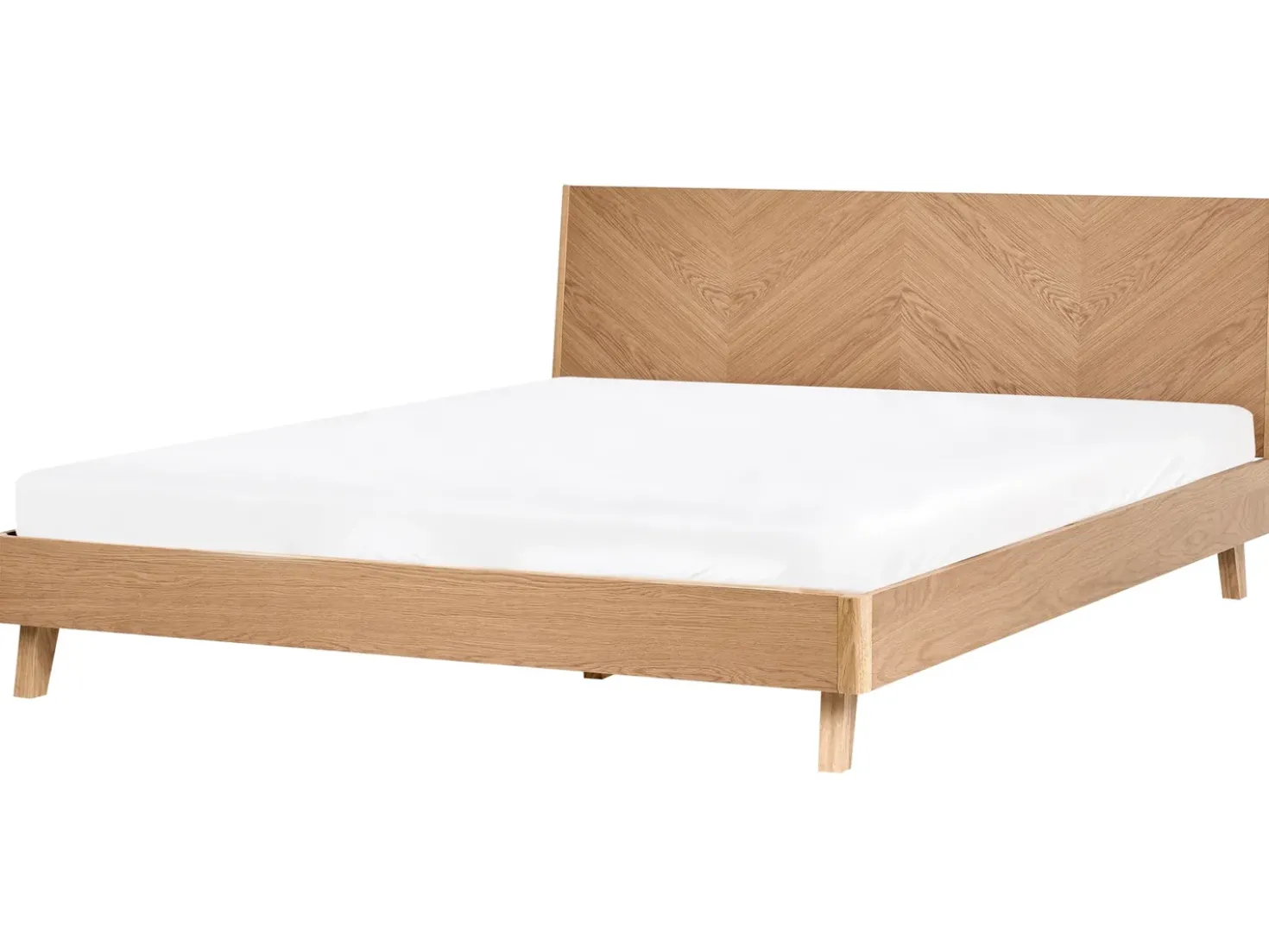 Letto WIZERNES 180 x 200 cm Rovere chiaro