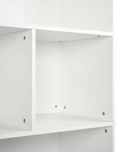 Libreria a 2 ante ZEHNA Grigio/Bianco