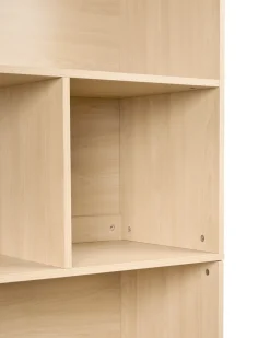 Libreria a 2 ante ZEHNA Marrone chiaro/Bianco