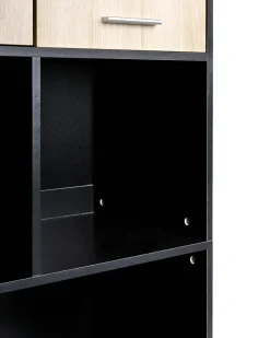 Libreria a 4 ante ZEHNA Marrone/Nero