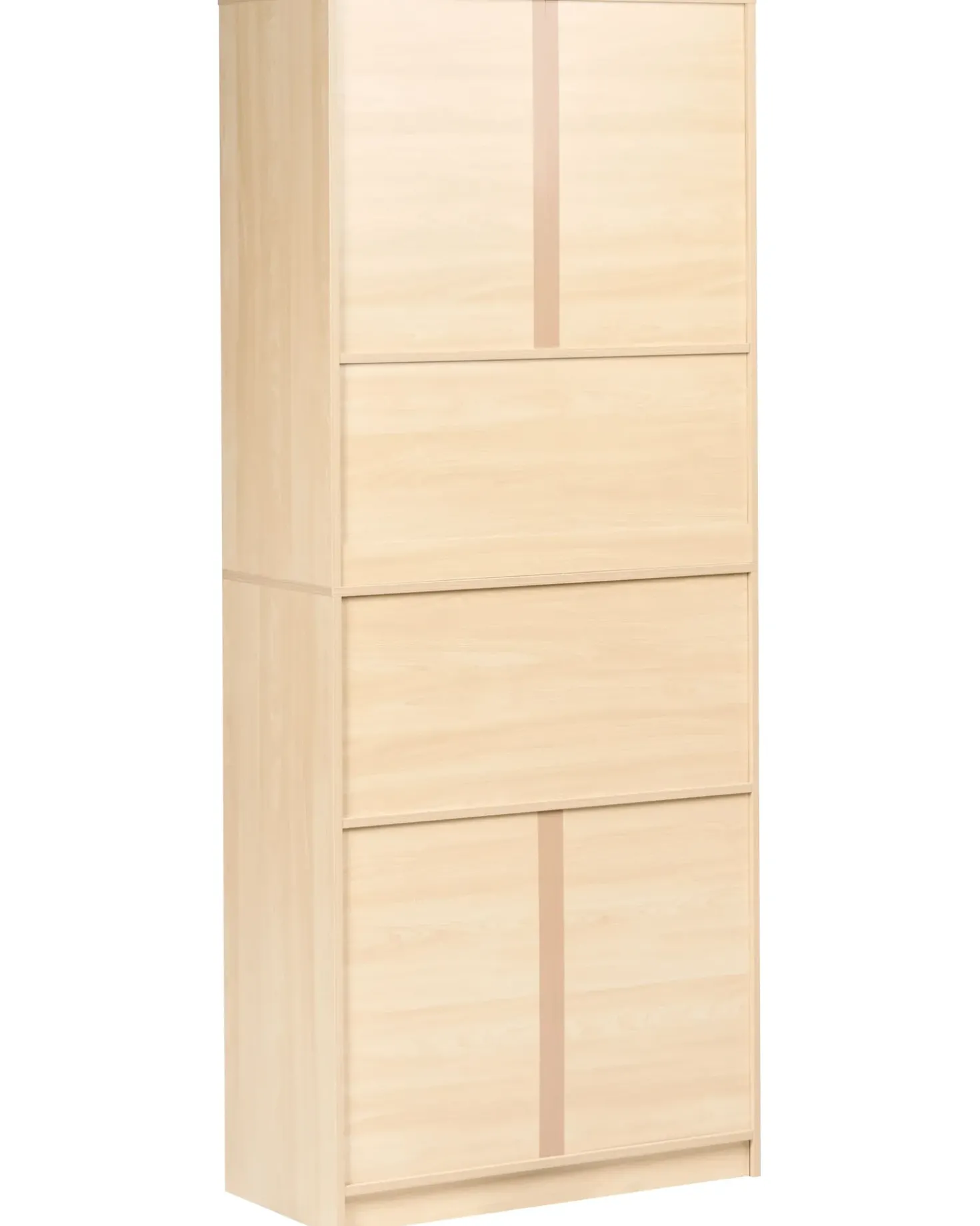 Libreria a 4 ante ZEHNA Marrone chiaro/Bianco