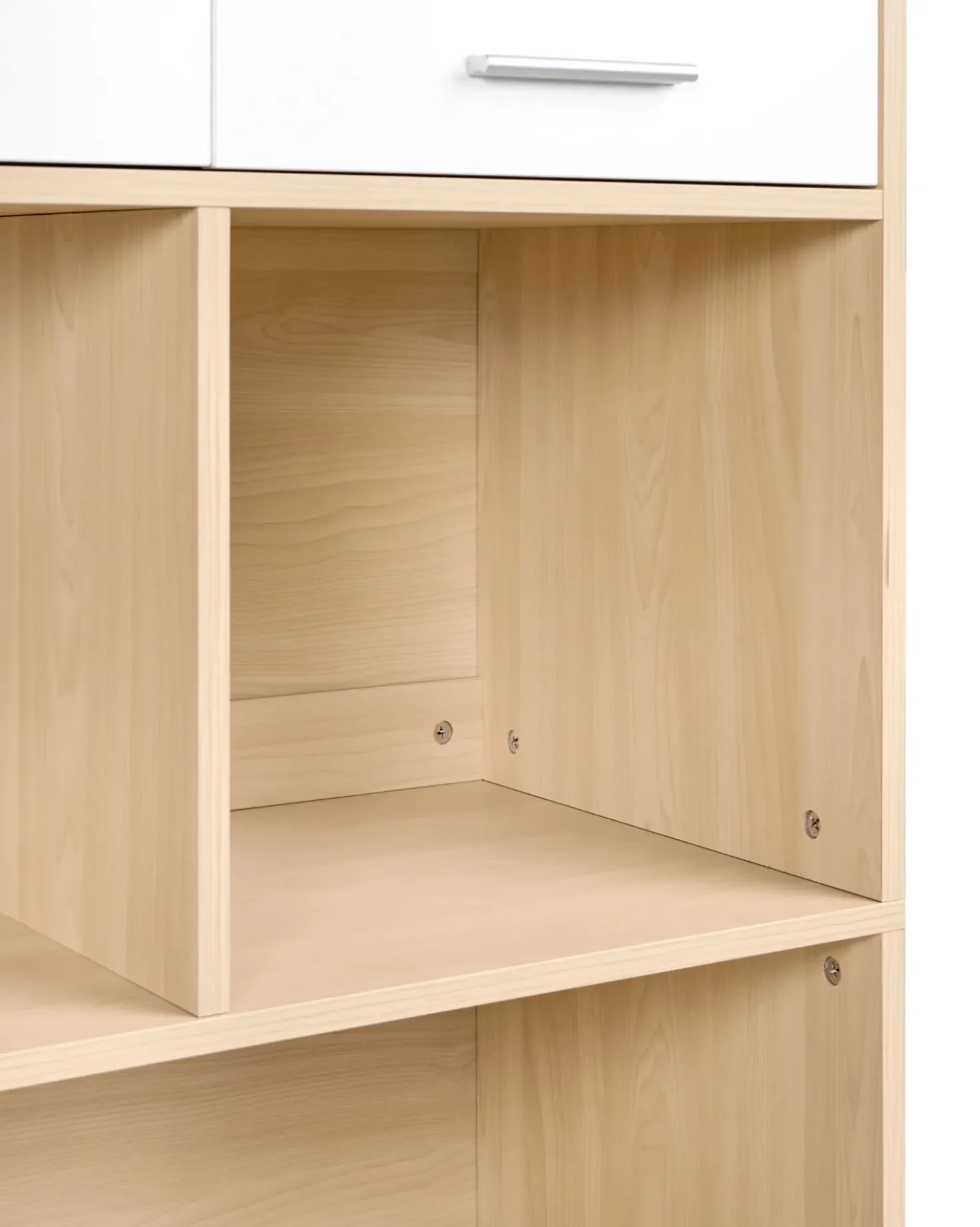 Libreria a 4 ante ZEHNA Marrone chiaro/Bianco