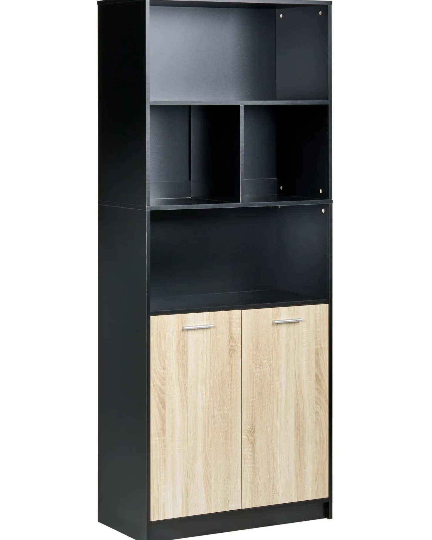 Libreria a 2 ante ZEHNA Marrone/Nero