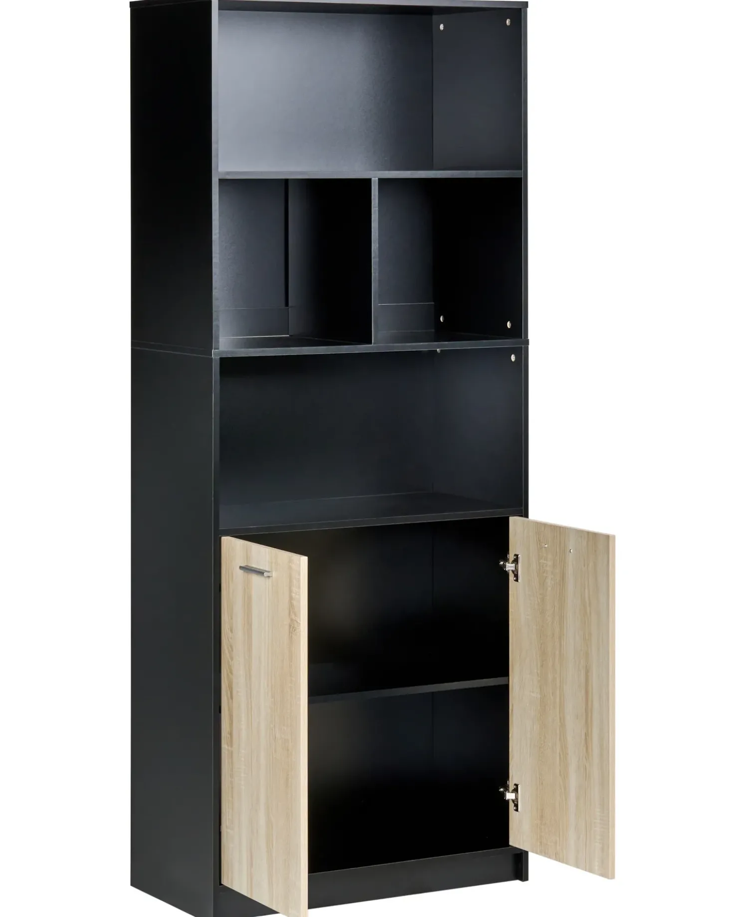 Libreria a 2 ante ZEHNA Marrone/Nero