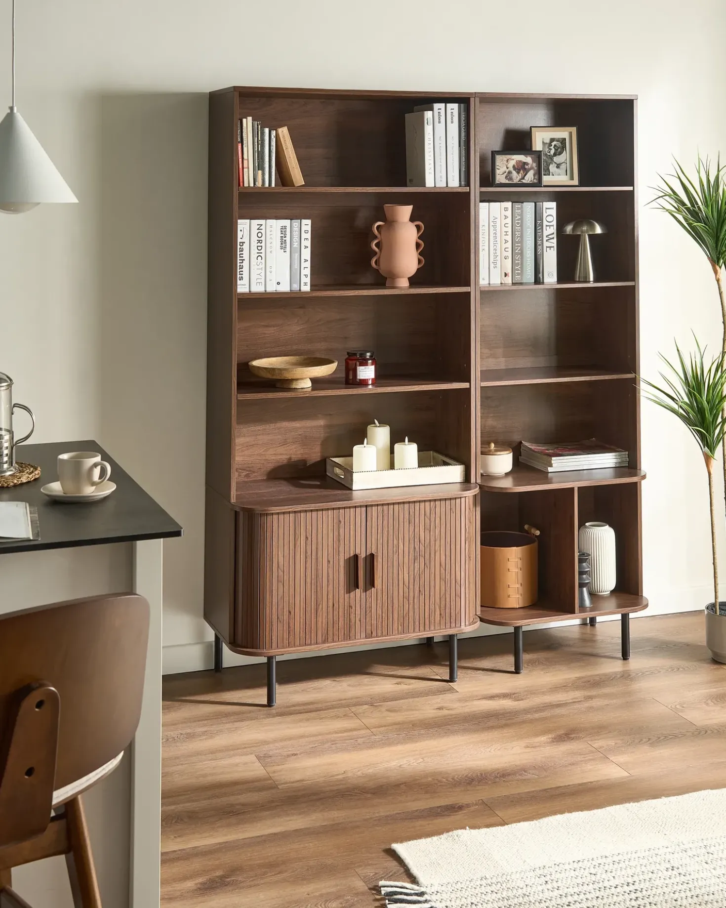 Libreria a 4 ripiani BRADLEY 180 cm Marrone scuro