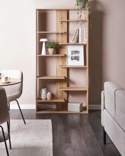 Libreria a 8 ripiani FONTAS 180 cm Marrone chiaro