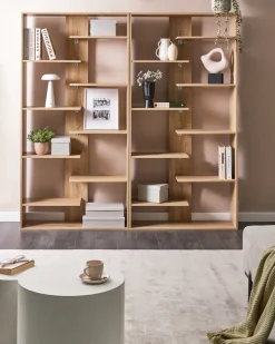 Libreria a 8 ripiani FONTAS 180 cm Marrone chiaro