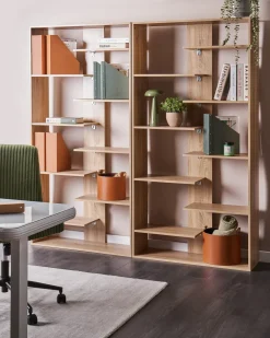 Libreria a 8 ripiani FONTAS 180 cm Marrone chiaro