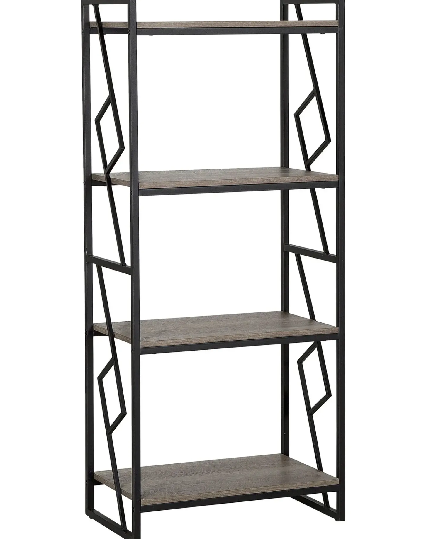 Libreria a 4 ripiani FORRES 143 cm Marrone/Nero