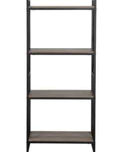 Libreria a 4 ripiani FORRES 143 cm Marrone/Nero