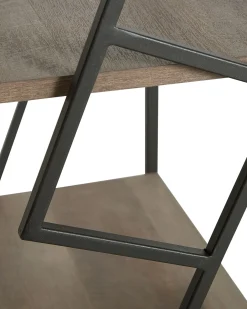 Libreria a 4 ripiani FORRES 143 cm Marrone/Nero