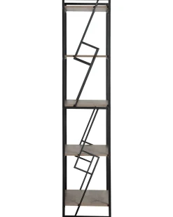Libreria a 5 ripiani FORRES 184 cm Marrone/Nero