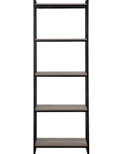 Libreria a 5 ripiani FORRES 184 cm Marrone/Nero