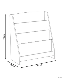 Libreria a 4 ripiani LILOET 70 cm Marrone chiaro
