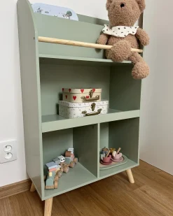 Libreria a 3 ripiani LILOET 102 cm Verde chiaro