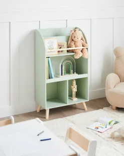 Libreria a 3 ripiani LILOET 102 cm Verde chiaro