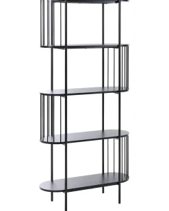 Libreria a 4 ripiani OREANA 172 cm Nero