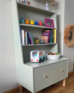 Libreria a 3 ripiani QUILPIE 120 cm Verde chiaro