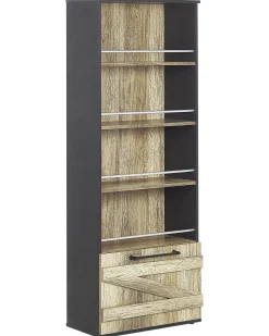 Libreria a 4 ripiani SALTER 163 cm Marrone/Nero