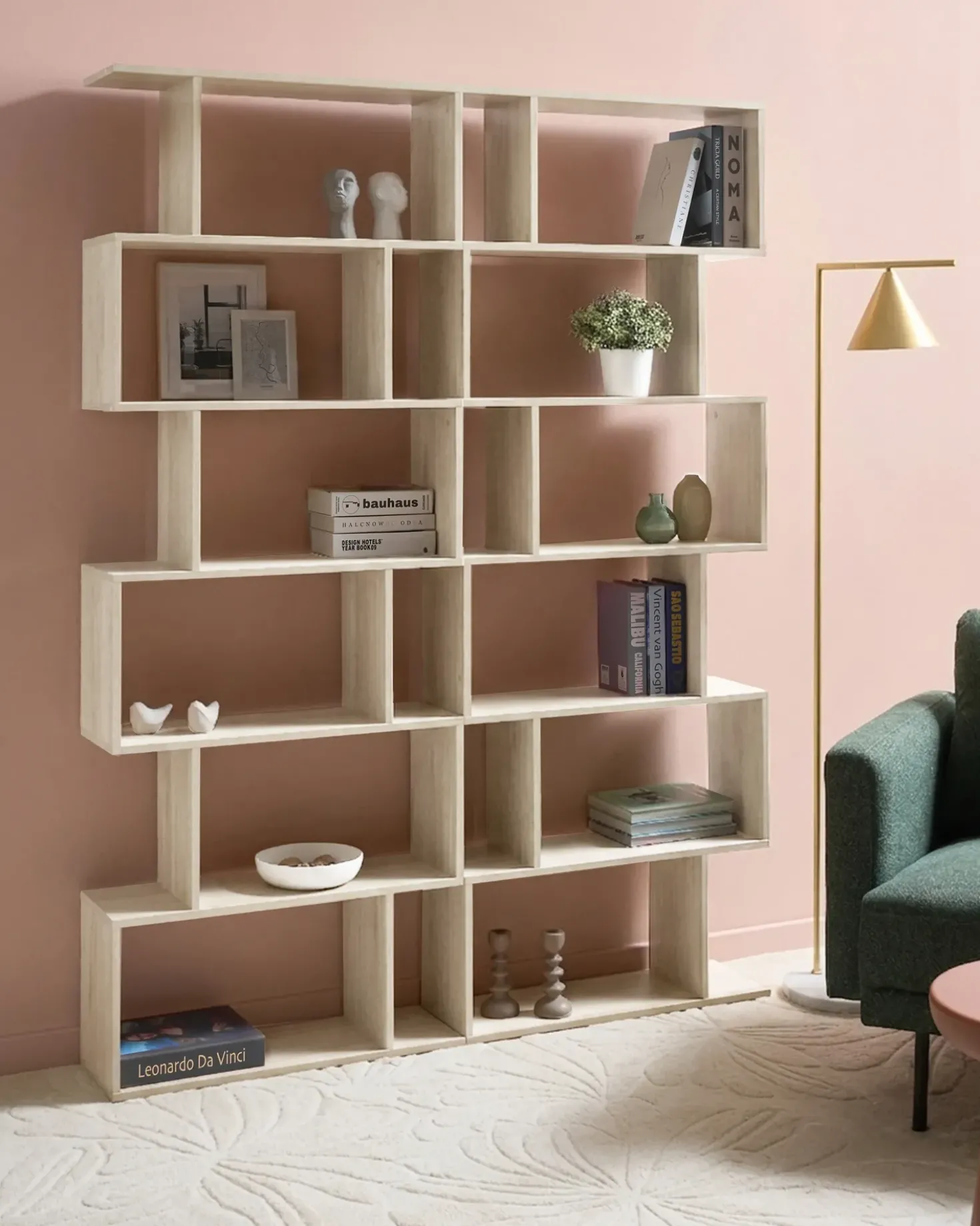 Libreria a 6 ripiani VALDOSA 190 cm Marrone chiaro