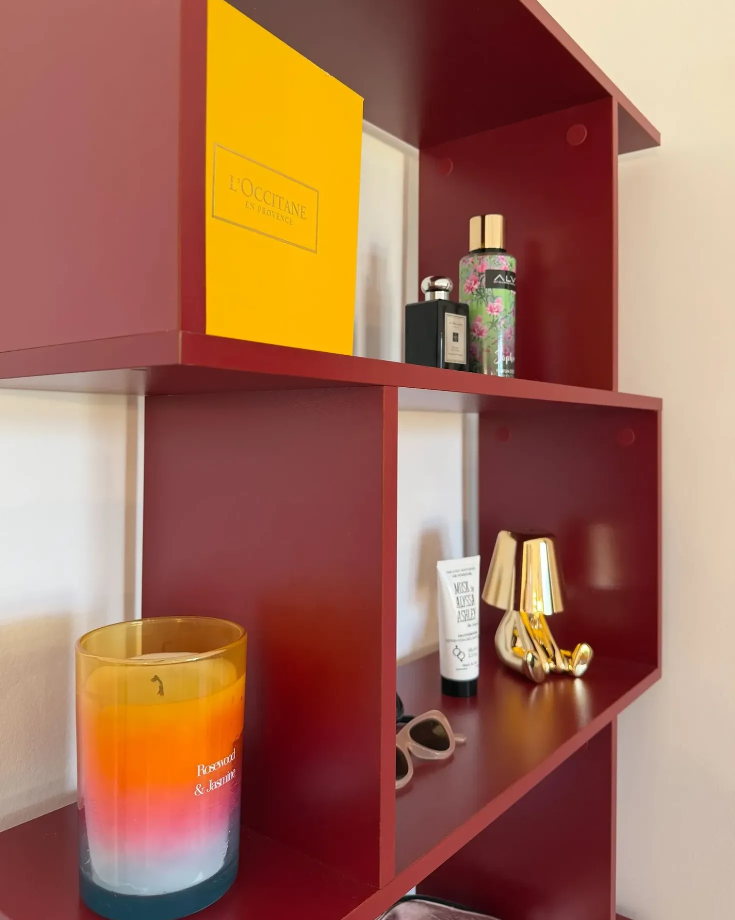 Libreria a 6 ripiani VALDOSA 190 cm Bordeaux