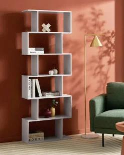 Libreria a 6 ripiani VALDOSA 190 cm Bianco sporco