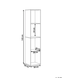 Libreria a 4 ripiani WINNIPEG 143 cm Bianco