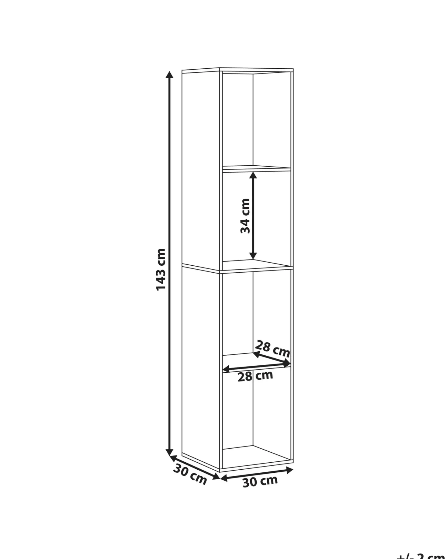 Libreria a 4 ripiani WINNIPEG 143 cm Bianco
