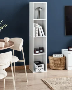 Libreria a 4 ripiani WINNIPEG 143 cm Bianco