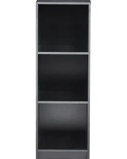 Libreria a 3 ripiani ZEHNA 117 cm Nero