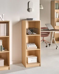Libreria a 3 ripiani ZEHNA 117 cm Marrone chiaro