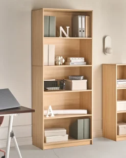 Libreria a 5 ripiani ZEHNA 197 cm Marrone chiaro