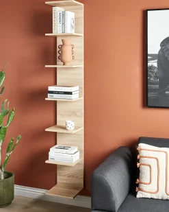 Libreria a parete ESTON 190 cm Marrone chiaro
