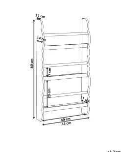 Libreria a parete RIGOLET 80 cm Verde chiaro