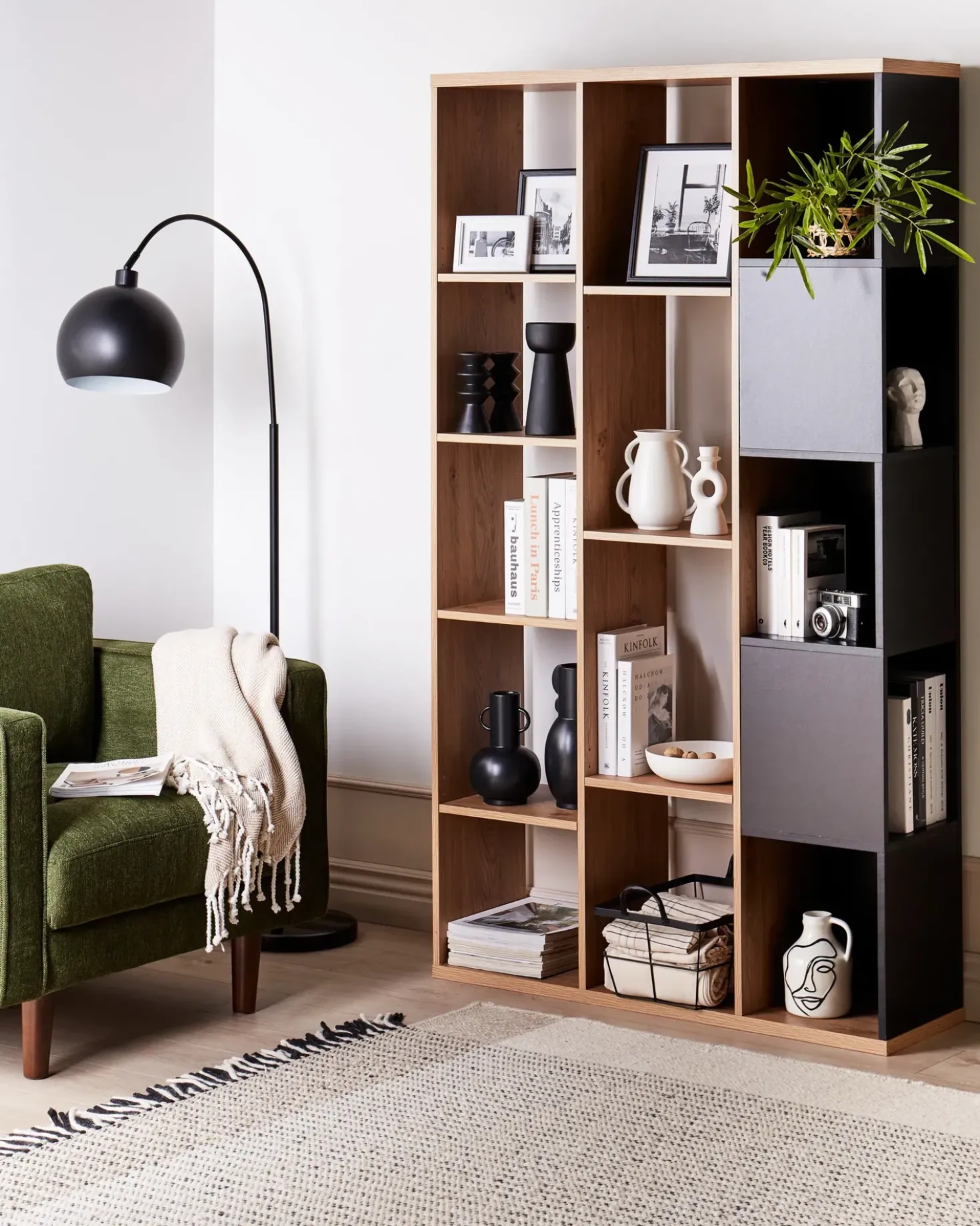 Libreria BANGOR 175 cm Marrone/Nero