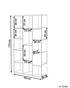 Libreria BANGOR 175 cm Marrone/Nero