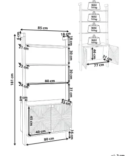 Libreria BONDI 181 cm Marrone chiaro
