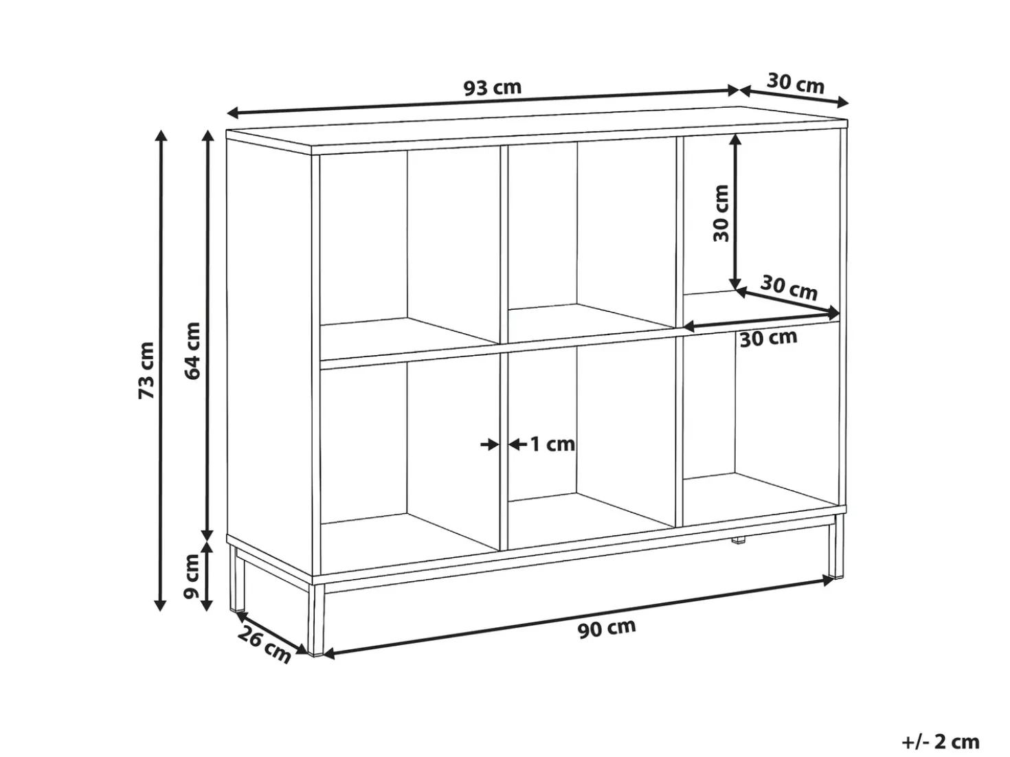 Libreria PEMBERTON 73 cm Marrone scuro