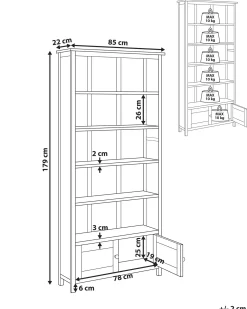 Libreria SALTON Legno di sassofrasso 179 cm Marrone