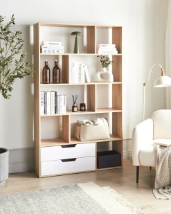 Libreria WADENA 185 cm Marrone/Bianco