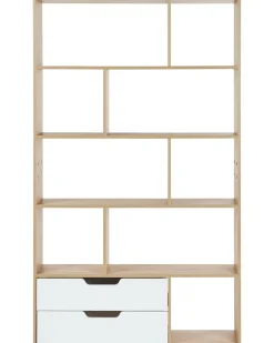 Libreria WADENA 185 cm Marrone/Bianco
