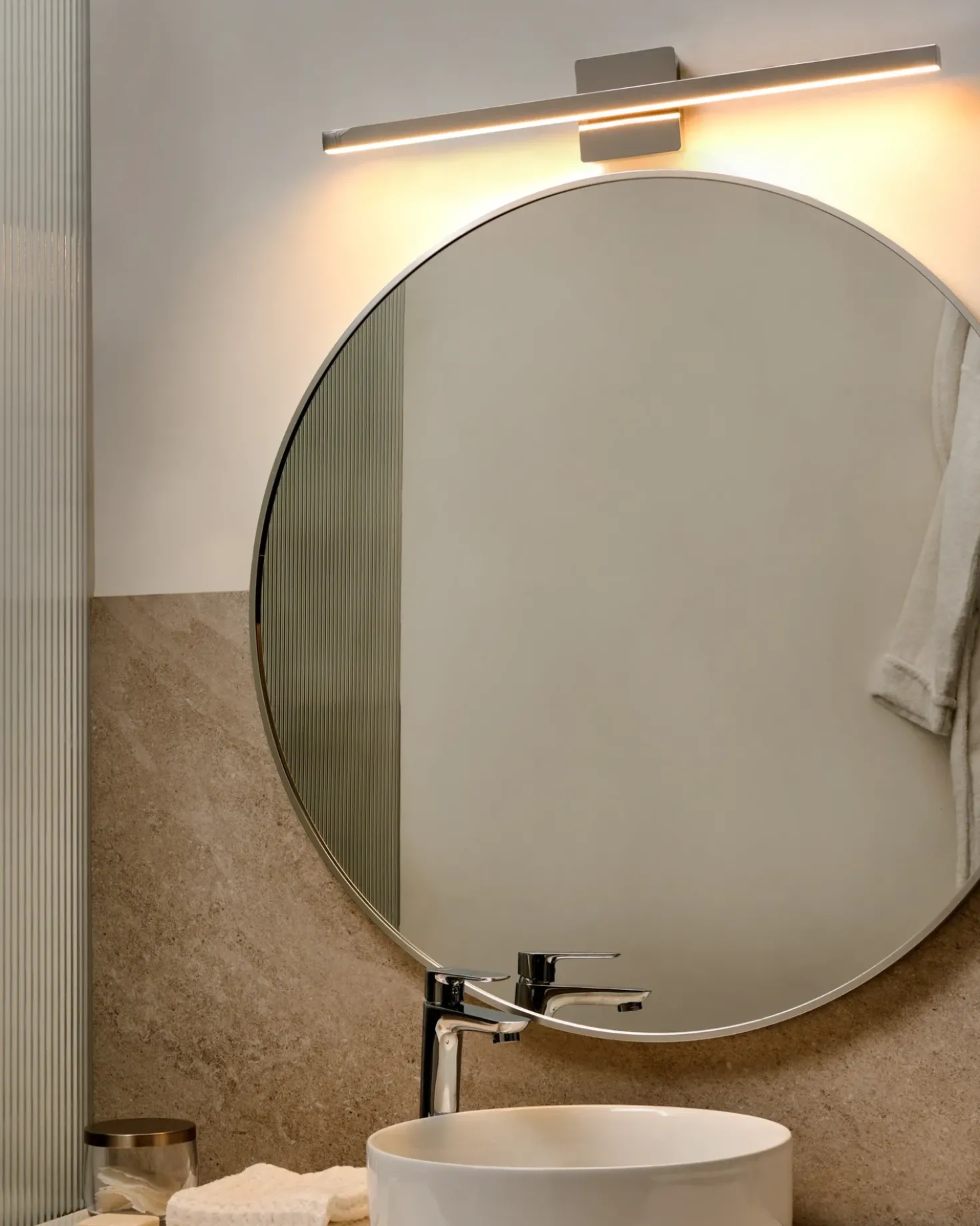 Luce LED per quadri e specchi MARIZ Metallo Argento
