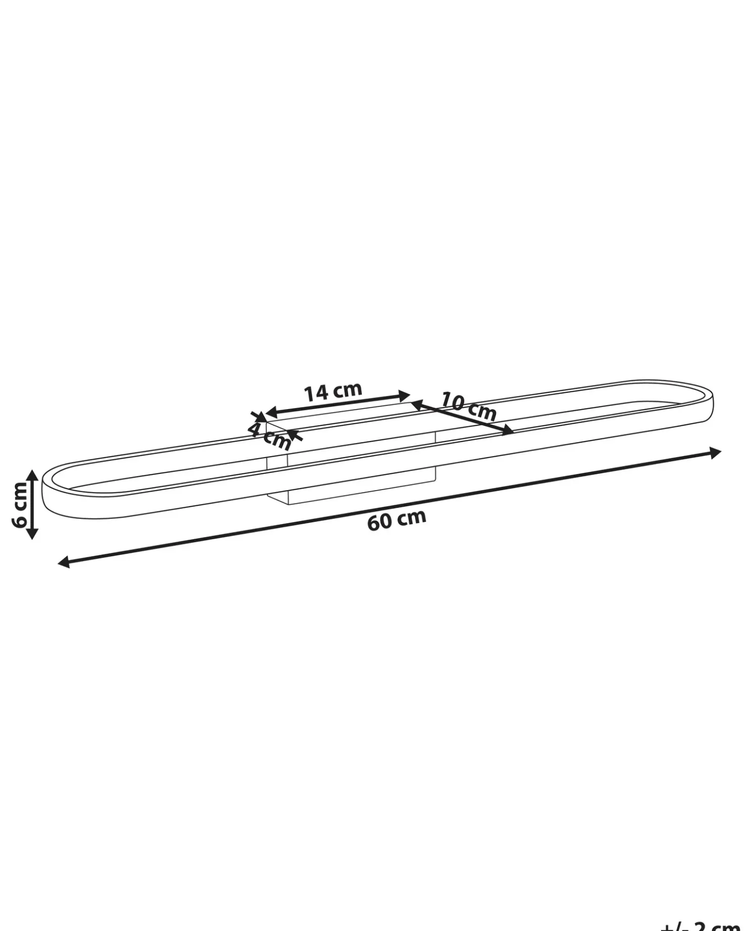 Luce LED per quadri e specchi MIDOU Metallo Nero