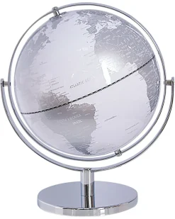 Mappamondo DRAKE Argento 33 cm