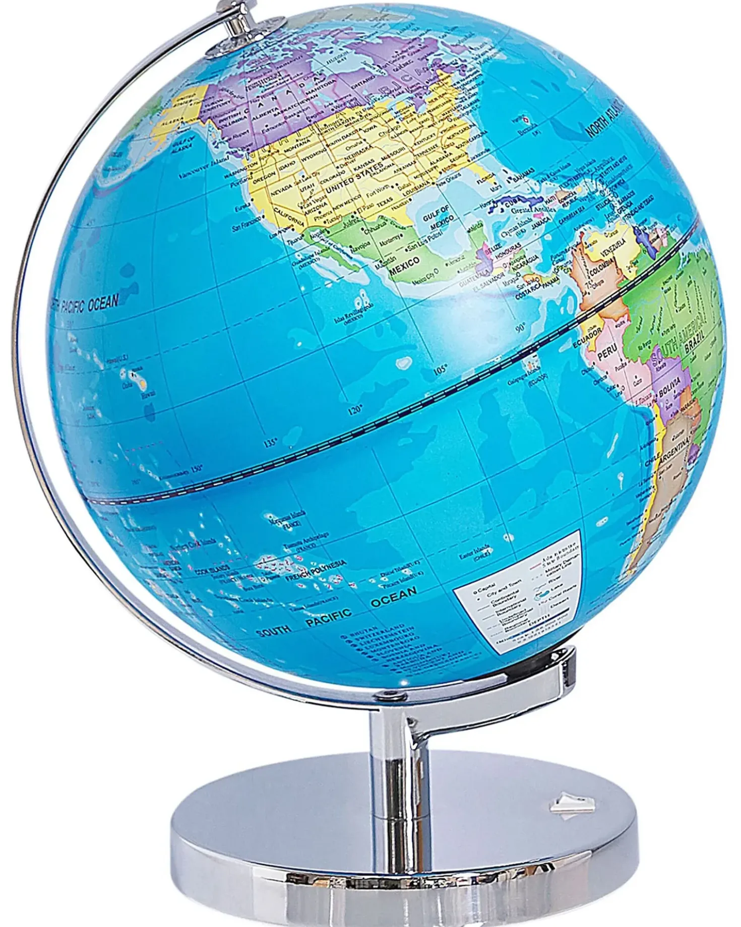 Mappamondo LED STANLEY Blu 30 cm